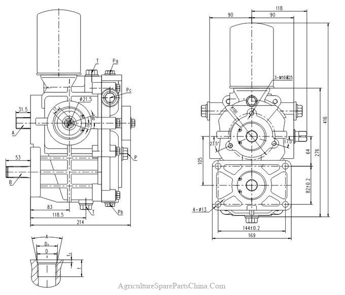 HST Hydraulic Static Transmission for Combine Harvester Zoomlion Spare Parts - FMWORLD SPARE PARTS - 1